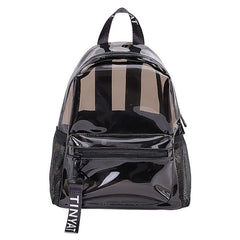 Transparent PVC Backpack For School Girls Clear Bags Travel Daypack