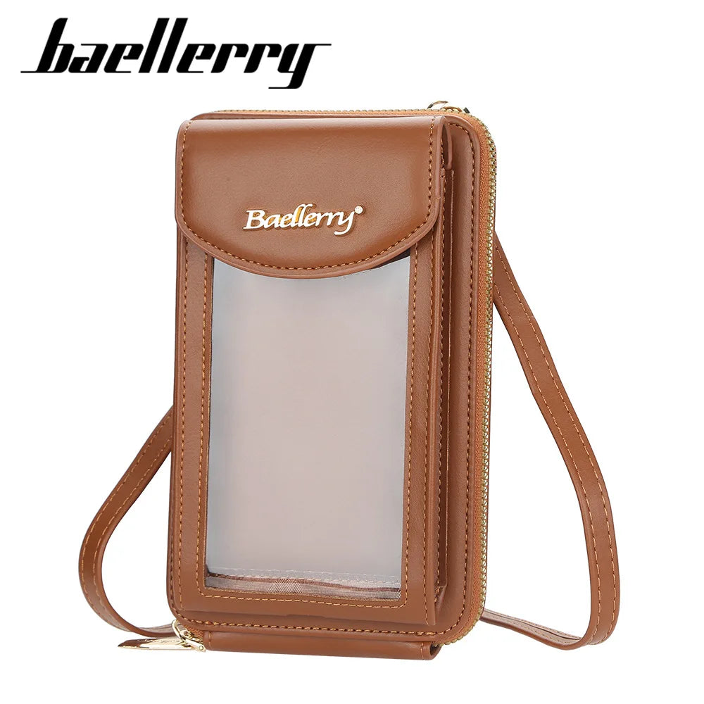 Women's Transparent Touch Screen Mobile Phone Bag