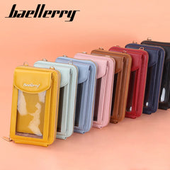 Women's Transparent Touch Screen Mobile Phone Bag