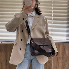 Fashionable PU Leather Women Bags Business High Capacity Crossbody Handbags
