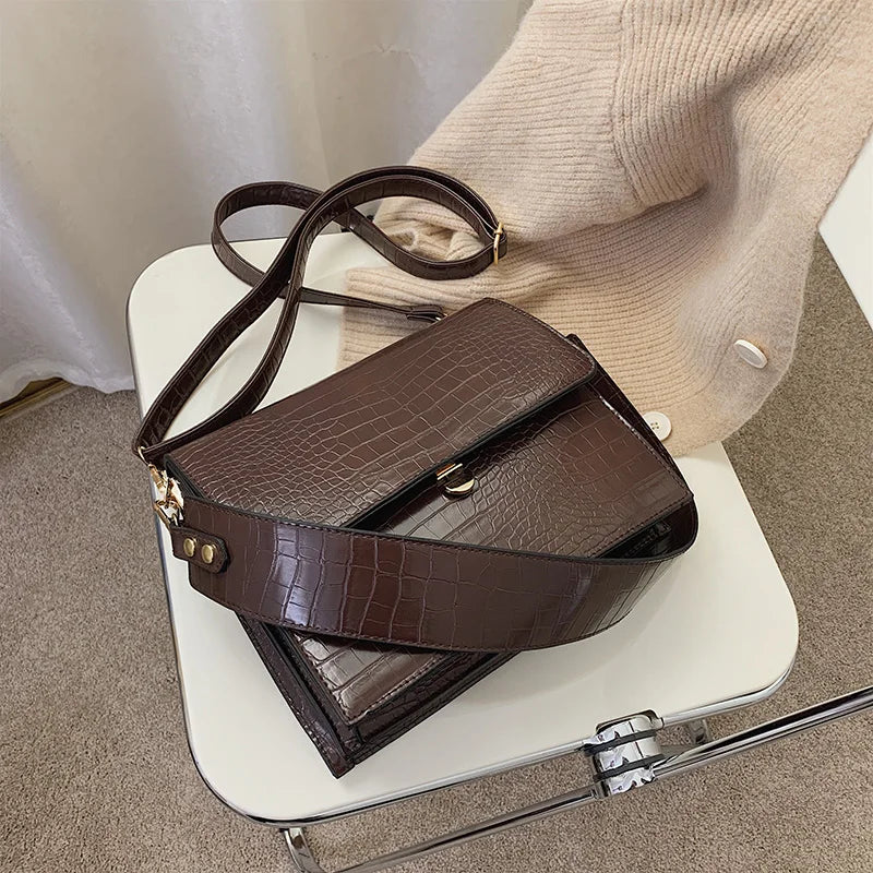 Fashionable PU Leather Women Bags Business High Capacity Crossbody Handbags