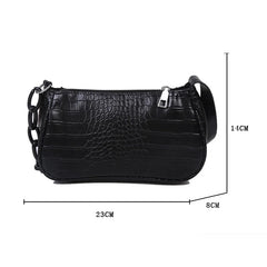 Women's Shoulder Bag PU Leather Milk Tea Underarm Bag Sling Handbag