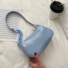 Women's Shoulder Bag PU Leather Milk Tea Underarm Bag Sling Handbag