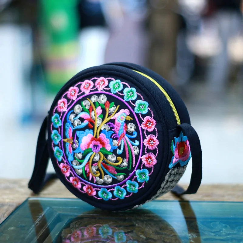 Small Women National Embroidery Shopping Handbags