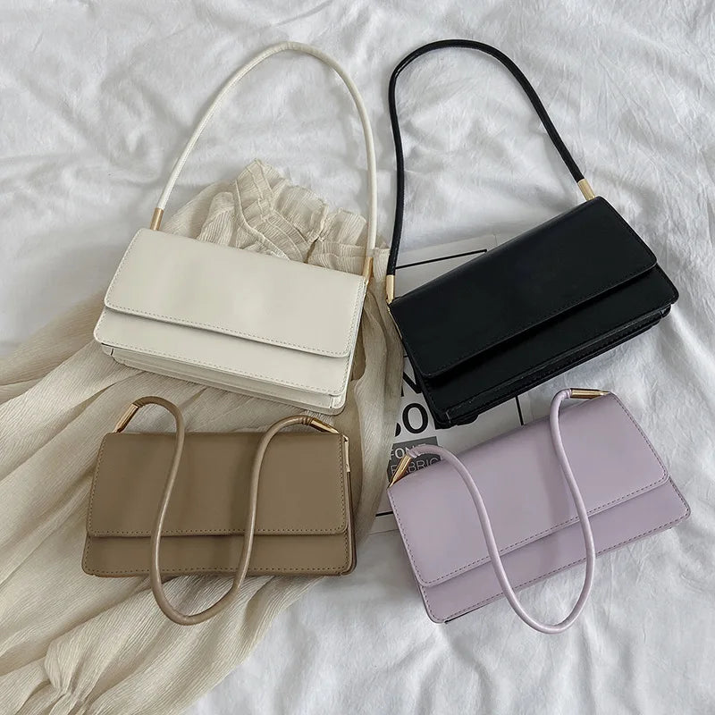 Purple Shoulder Bags for Women PU Leather Crossbody Bag Spring Lady Handbags