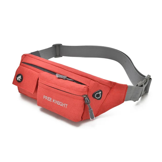 Waterproof Unisex Bum Bag Fanny Pack Waist Belt Double Zip Pouch