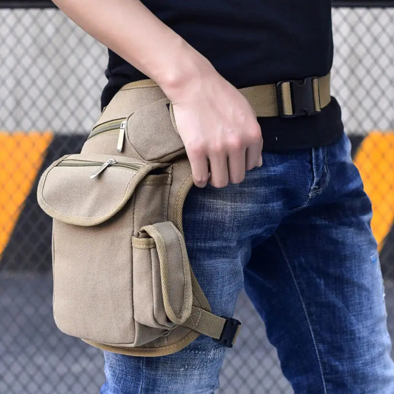 Outdoor Tactical Drop Leg Bag Large Capacity Thigh Pouch Waist Bag