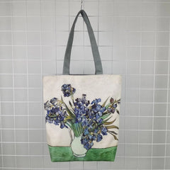 Van Gogh Oil Painting Handbags Retro Art Travel Tote Bag Women Floral