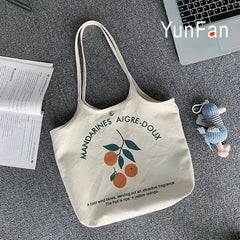Canvas Shoulder Bag Fruit Ins Wild Female Student Handbag