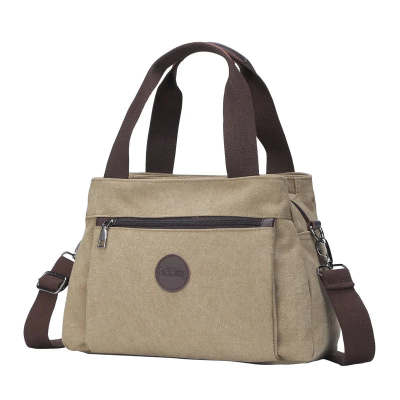 Vintage Casual Women Bag Canvas Handheld Crossbody Bag