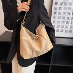Vintage Women Soft PU Leather Shopper Bag Large Capacity Shoulder Crossbody Bags