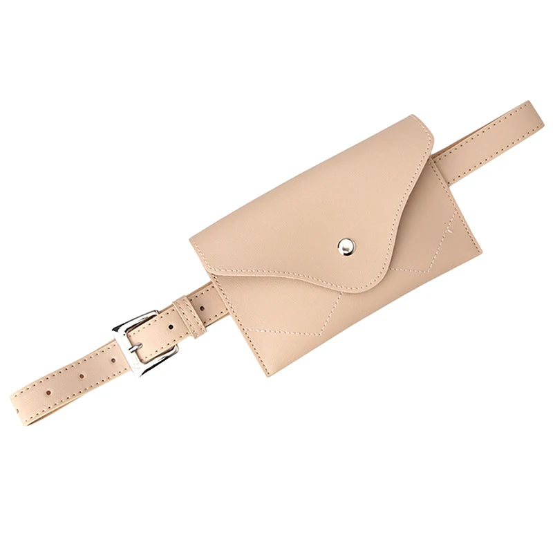 PU Leather Waist Bag Fanny Pack Phone Pouch Vintage Women Belt Messenger Bags