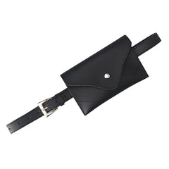 PU Leather Fanny Pack Women Belt Phone Pouch Chest Pack Vintage Messenger Bags