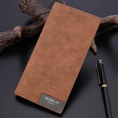 Men's Long Zipper Wallet PU Waterproof Multifunctional Soft Wallet