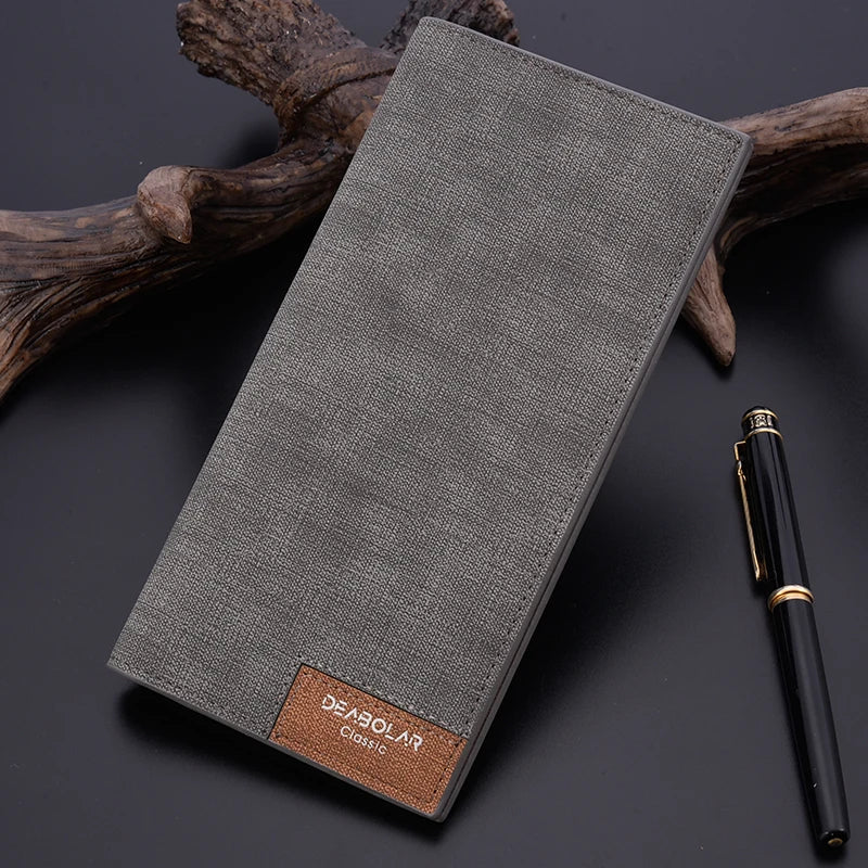 Men's Long Zipper Wallet PU Waterproof Multifunctional Soft Wallet