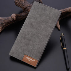 Men's Long Zipper Wallet PU Waterproof Multifunctional Soft Wallet