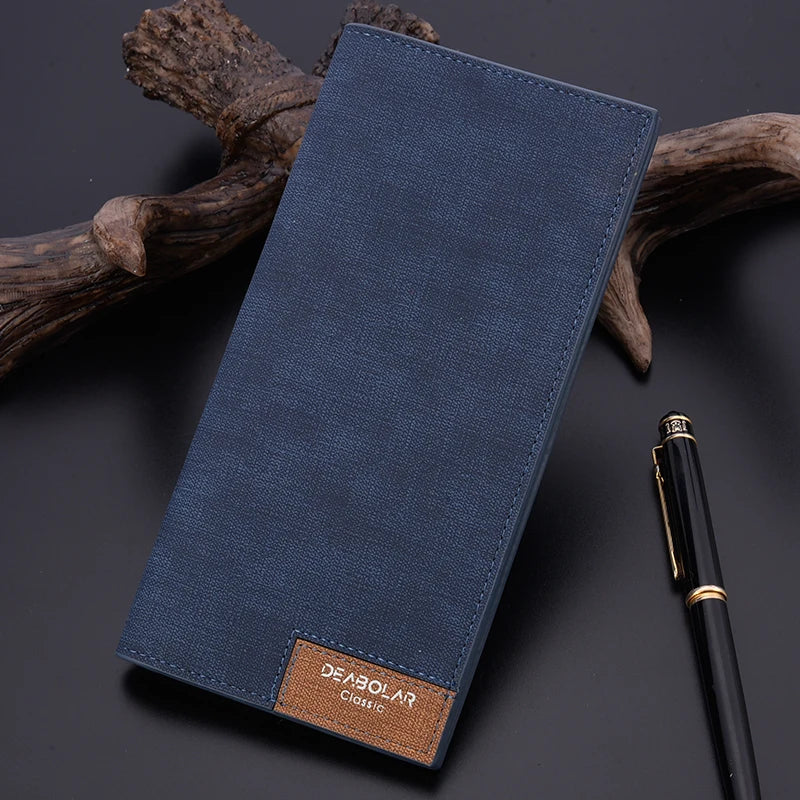 Men's Long Zipper Wallet PU Waterproof Multifunctional Soft Wallet