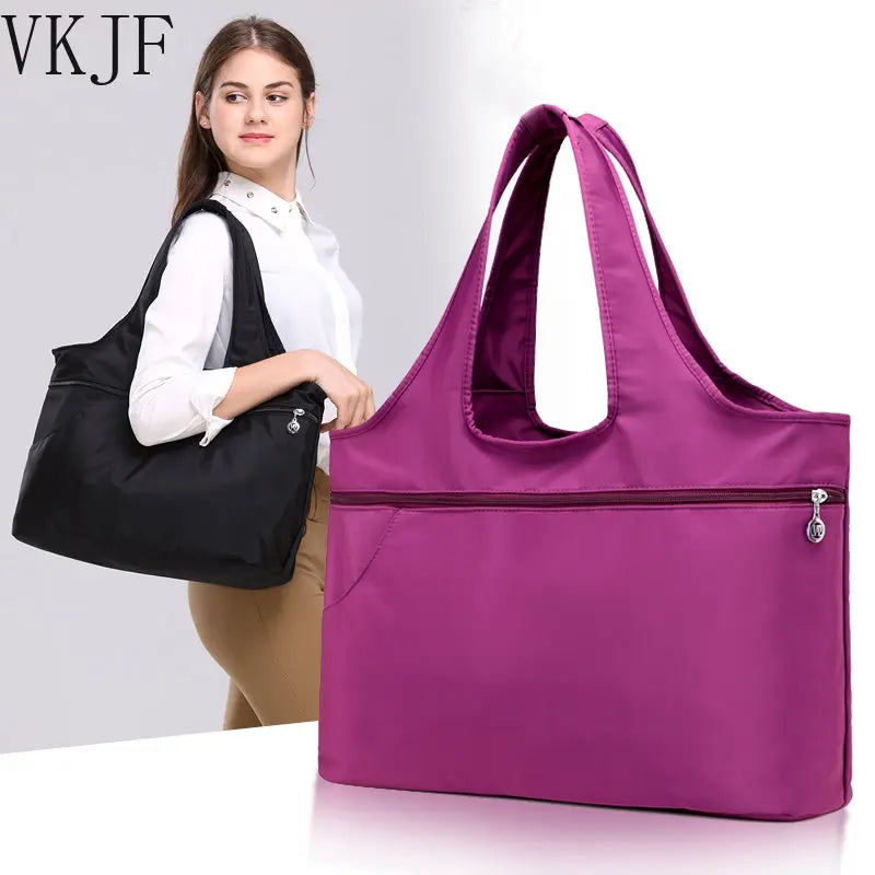 Waterproof Nylon Women Shoulder Bag Tote Handbags