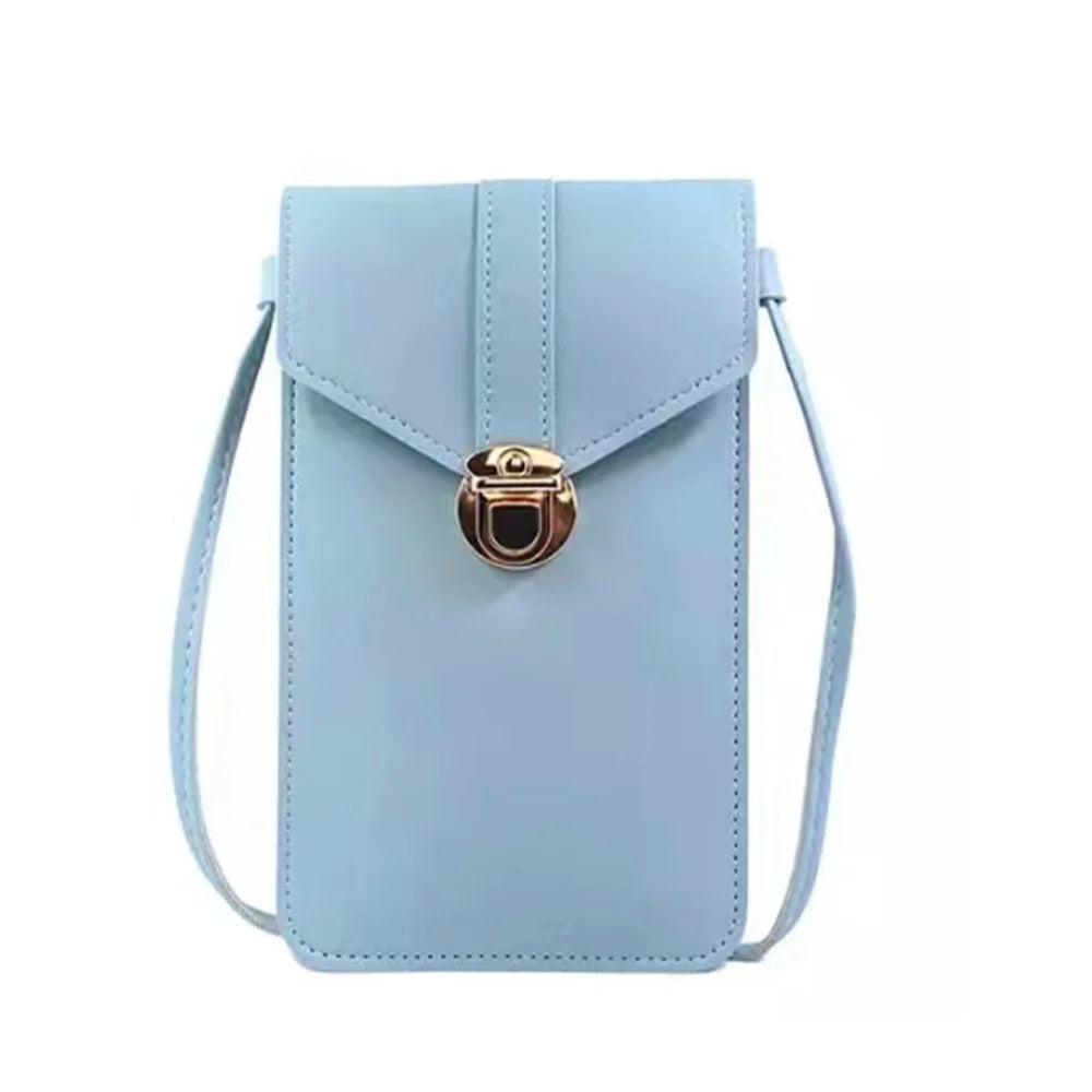 Waterproof Phone Bag Leaf Print Shoulder Bag