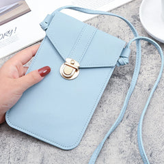 Waterproof Phone Bag Leaf Print Shoulder Bag