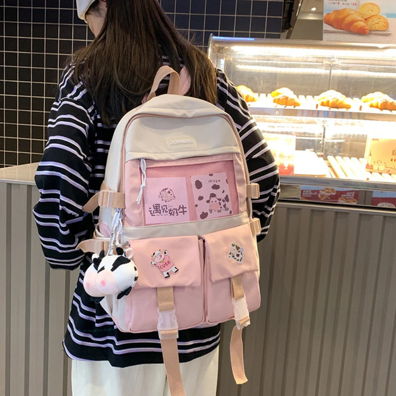 Waterproof Nylon Backpack Women Travel Backpacks