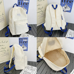 Waterproof Nylon Women Backpack Schoolbag Teenage Girls Solid Bookbag Mochila