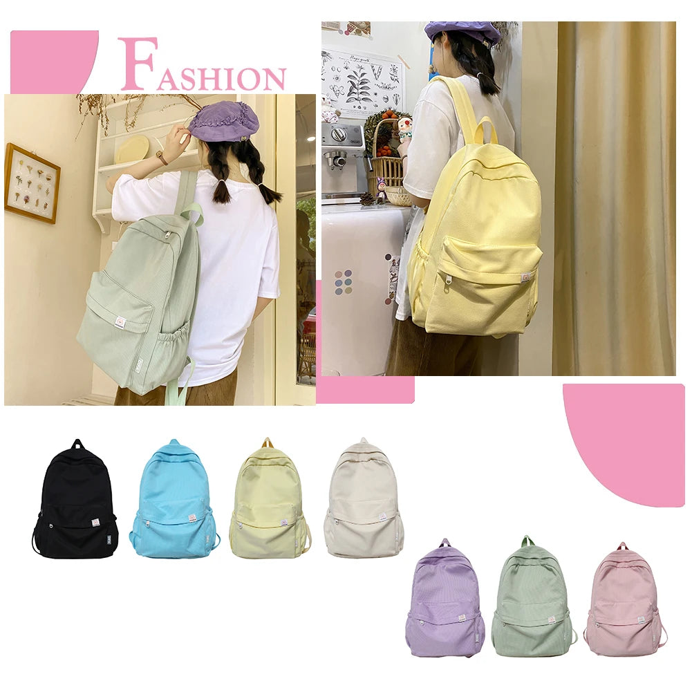 Waterproof Nylon Women Backpack Female Travel Bag
