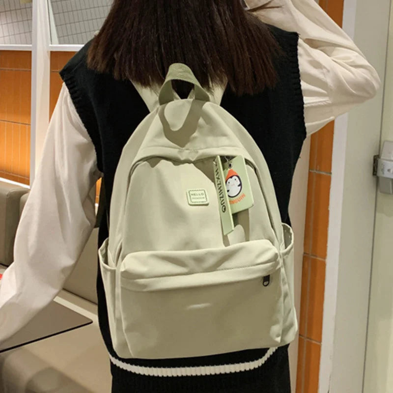 Waterproof Nylon Women Backpack Female 
Travel Bag Schoolbag