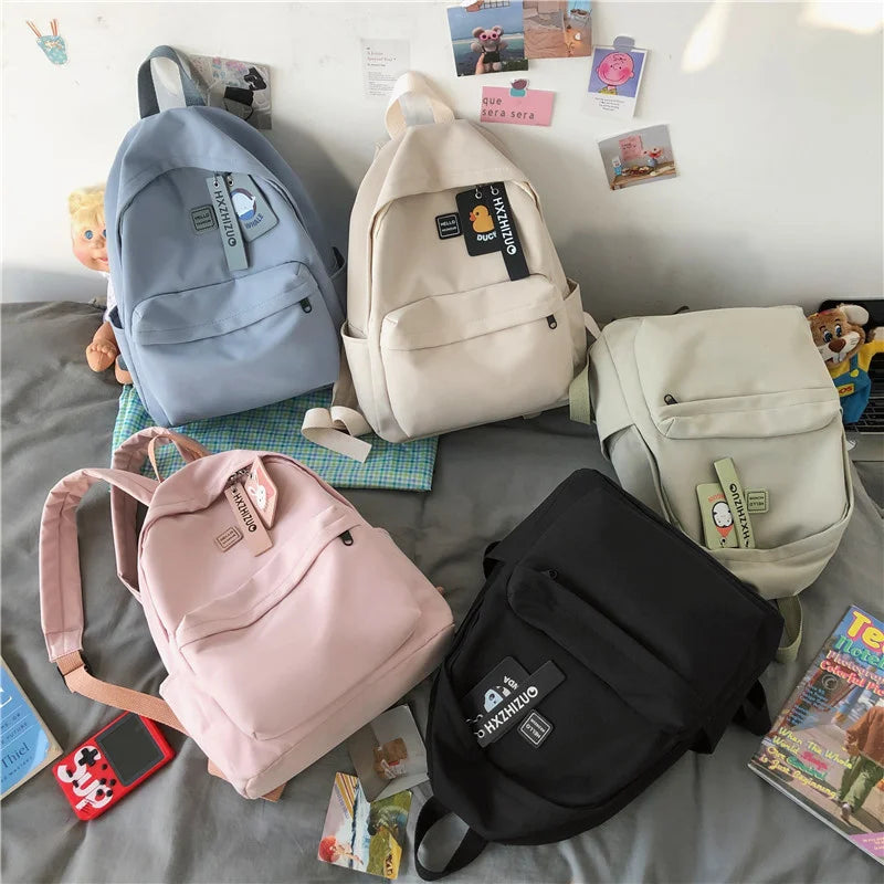 Waterproof Nylon Women Backpack Female 
Travel Bag Schoolbag