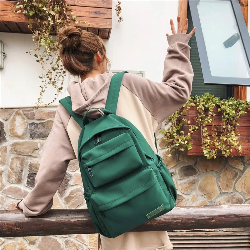 Waterproof Nylon Women Backpack Casual Backpack for Teenagers Large