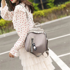 Waterproof Nylon Women Backpack Zipper School Bags Girls