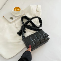 Winter Nylon Down Shoulder Bag Soft Handbag for Women