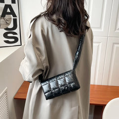 Winter Nylon Down Shoulder Bag Soft Handbag for Women