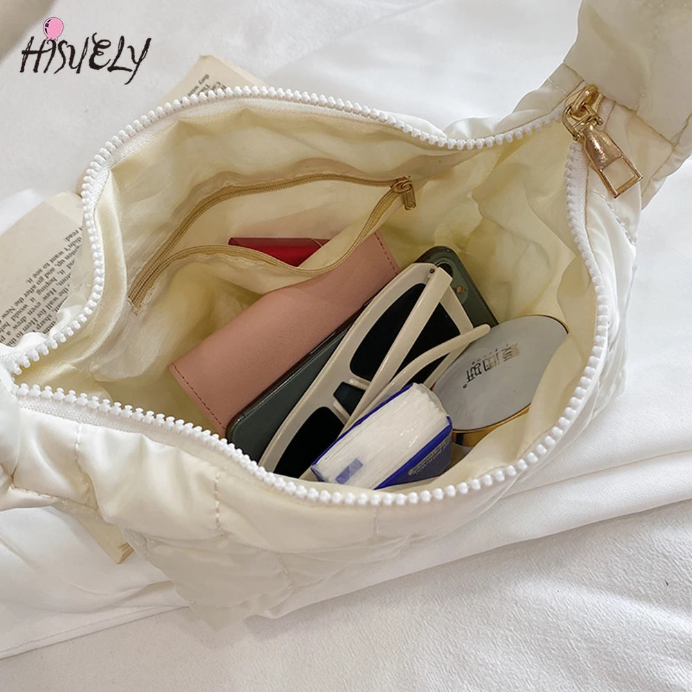 Winter Space Pad Cotton Women Shoulder Bag Soft Casual Female Shopper Bag