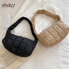 Winter Space Pad Cotton Women Shoulder Bag Soft Casual Female Shopper Bag