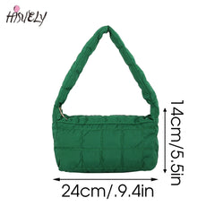 Winter Space Pad Cotton Women Shoulder Bag Soft Casual Female Shopper Bag