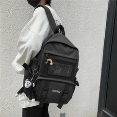 Waterproof Nylon Teenage Girls School Backpack