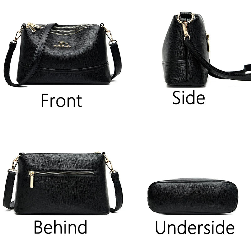High Leather Crossbody Bag Famous Shoulder Messenger Bag