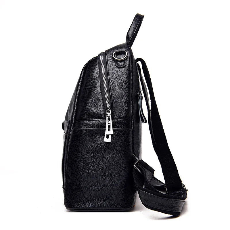 Fashionable Black Leather Crossbody Bag for Women