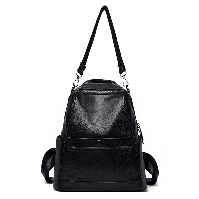 Fashionable Black Leather Crossbody Bag for Women