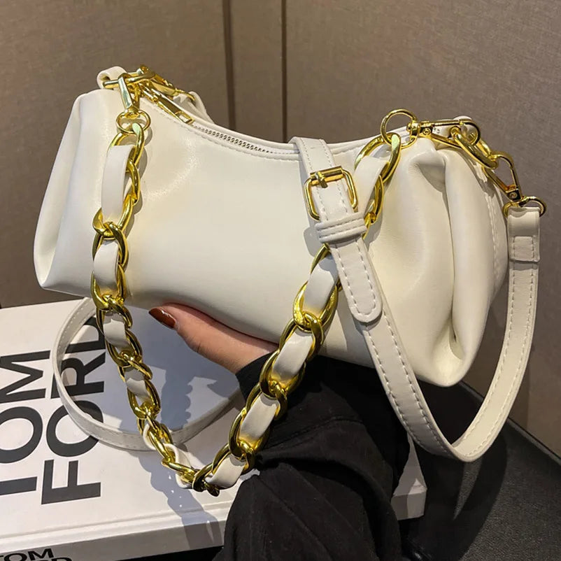 Women Shoulder Bags Chains Handbags PU Leather Messenger Bags
