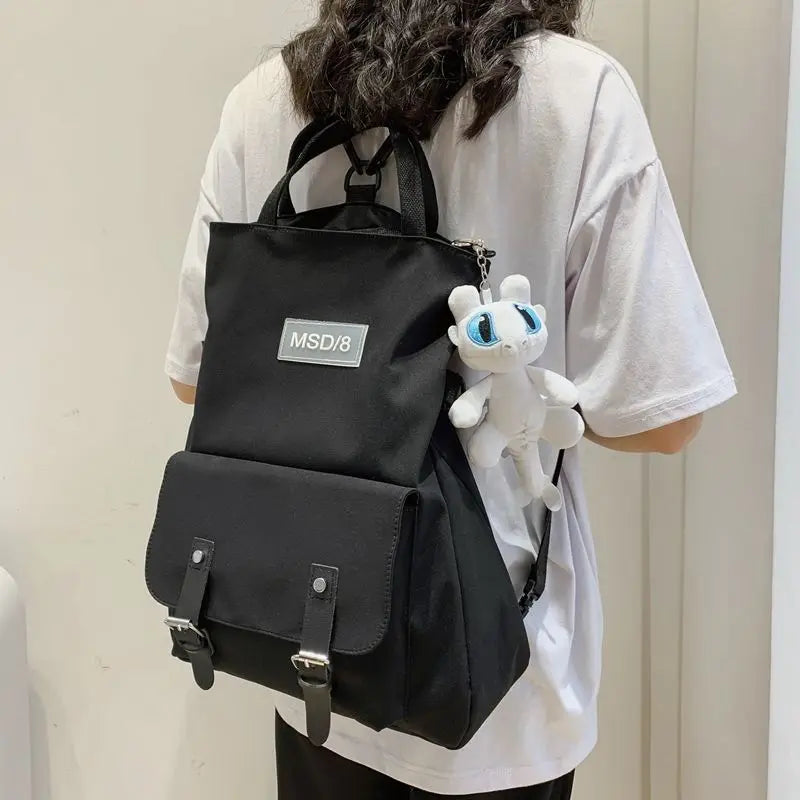Nylon Crossbody Shoulder Bag Large Capacity Handbag Backpack for Women