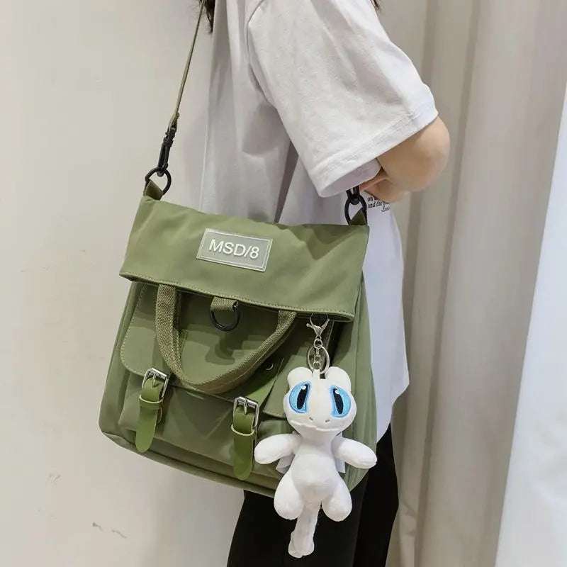 Nylon Crossbody Shoulder Bag Large Capacity Handbag Backpack for Women