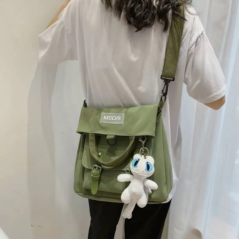 Nylon Crossbody Shoulder Bag Large Capacity Handbag Backpack for Women