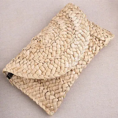 Straw Shoulder Tote Messenger Knit Satchel Beach Bag