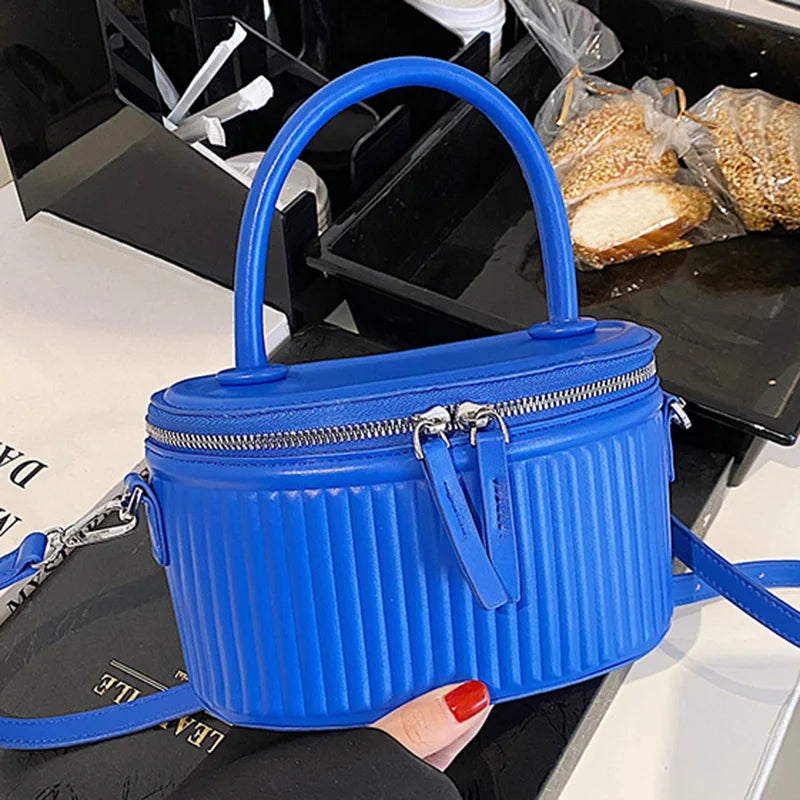 Green Bucket Bag PU Leather Crossbody Shoulder Evening Clutch