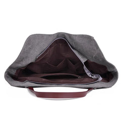 Women Canvas Handbags Solid Large Capacity Travel Shopping Handbag