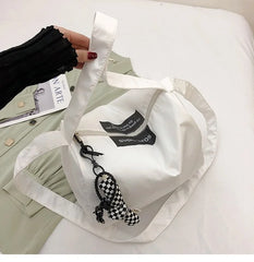 Women Canvas Messenger Bag Large Capacity Shoulder Bag Casual Zipper