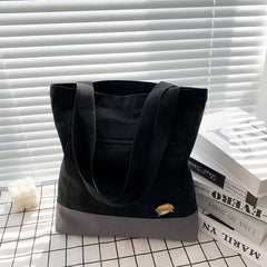 Women Canvas Shoulder Bag Eco Handbag Large Capacity Zipper Tote Soft Messenger