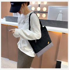 Women Canvas Shoulder Bag Eco Handbag Large Capacity Zipper Tote Soft Messenger